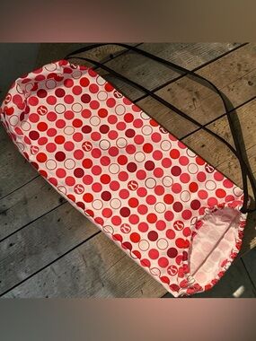 Lululemon Yoga Mat Bag | Red Pink Polka Dot Logo Print | Rare